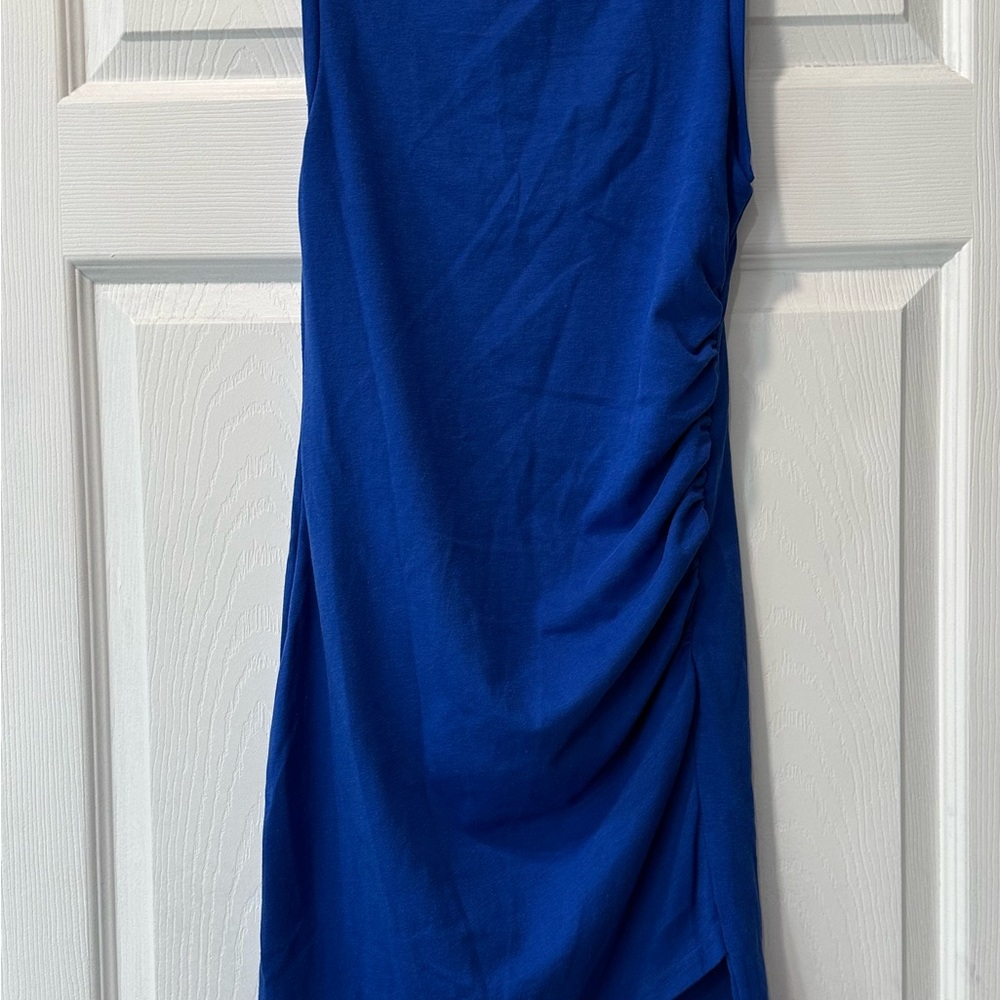 Treasure & Bond One Shoulder Blue Dress
